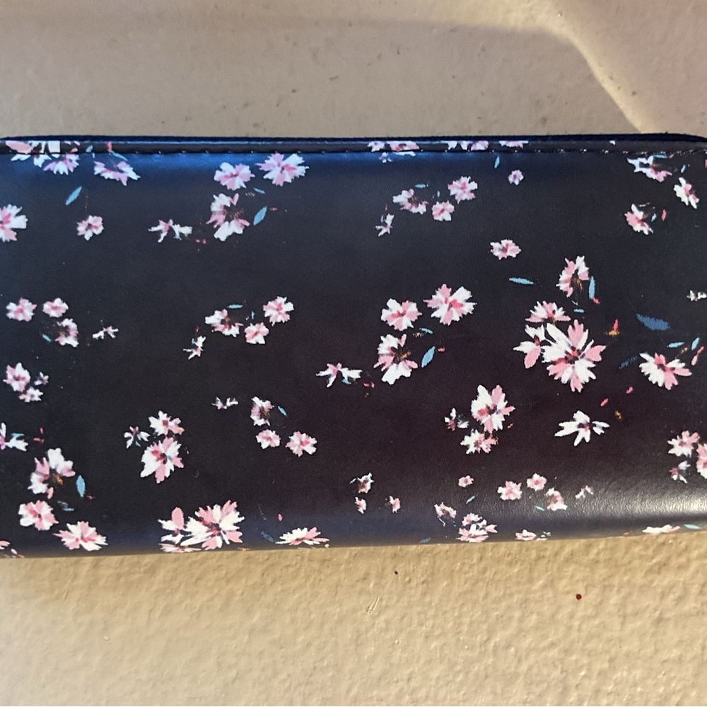 Floral Black Wallet